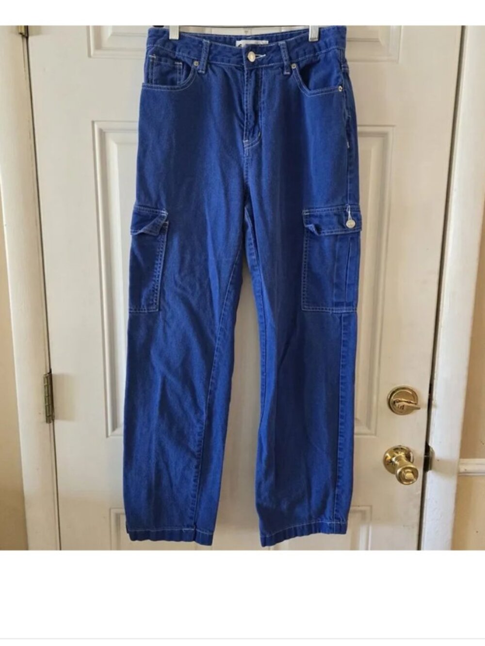 Song Blue High Rise Cargo 90’s Boyfriend Pants